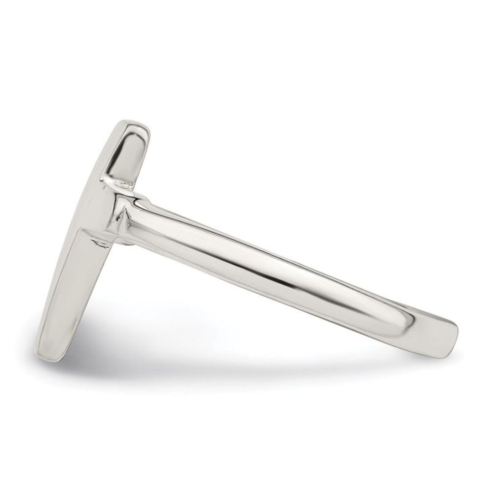 Kazi Luxury Sterling Silver Solid Cross Ring - image 4